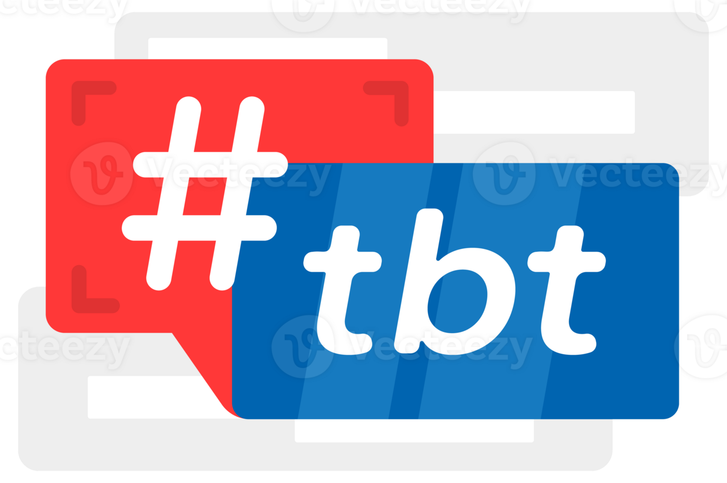Set of icons featuring the tbt hashtag, representing the popular Throwback Thursday trend on social media platforms, suitable for digital content and nostalgic posts png