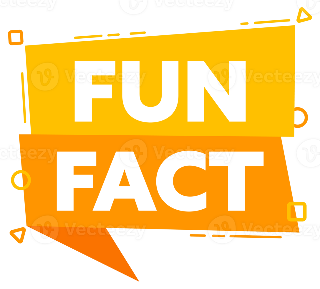 Speech bubble with the word fun fact yellow label. stock illustration png