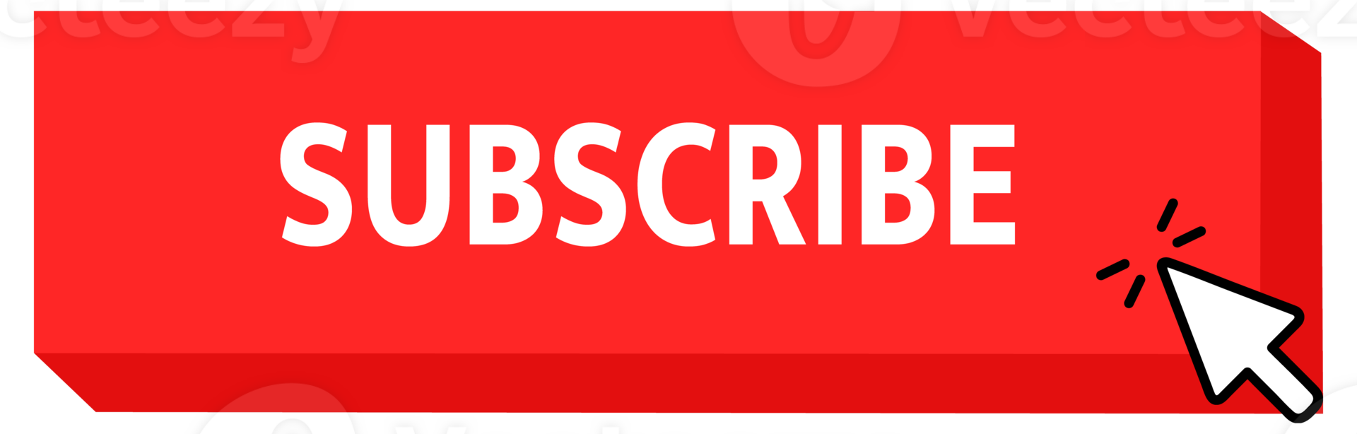 Subscribe Button with pointer clicking. Web button. Finger Pressing. Click to Subscribe Concept. illustration png