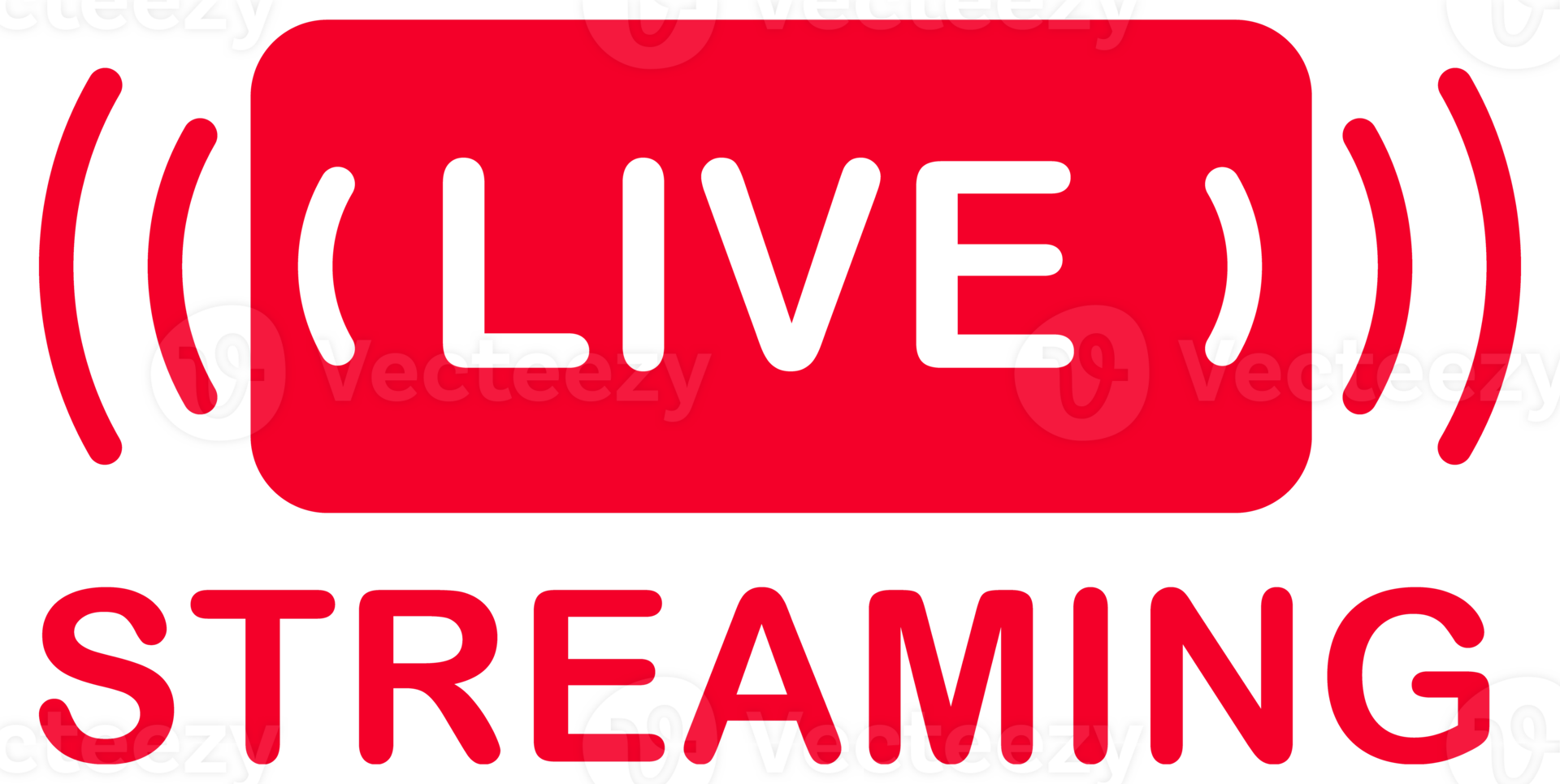Live stream logo, icon Collection. Live online broadcasting, streaming. Social media png