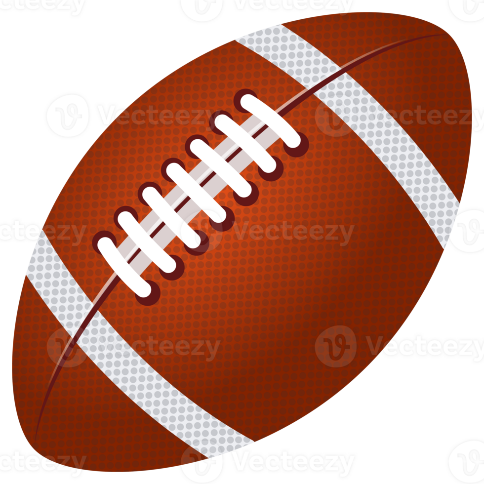 American Football Ball on a white background. illustration png