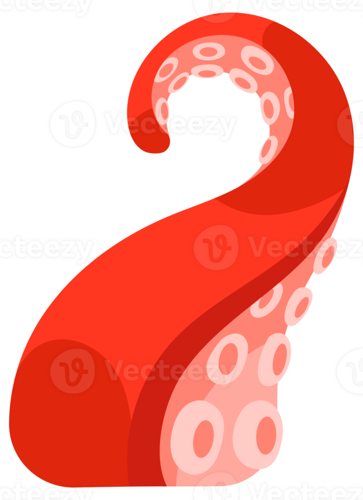 Tentacles of octopus. Sea creature tentacle. Limbs of the sea monster kraken. png