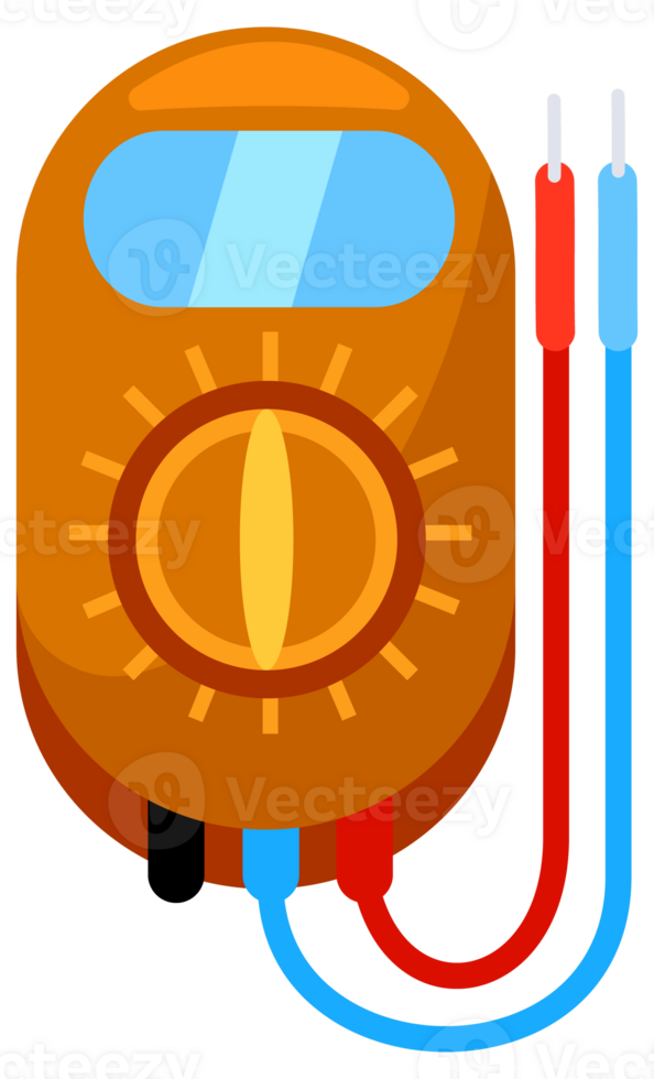 Multimeter electrical or electronics. Electrical measuring instrument. Measuring voltage, current. png