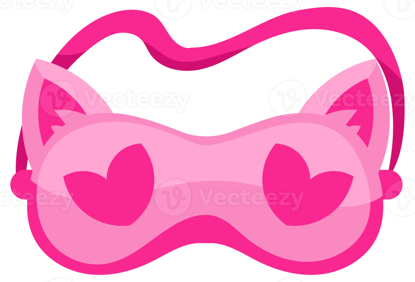 Different colorful sleep masks with cute design for sleeping well and having good dreams png