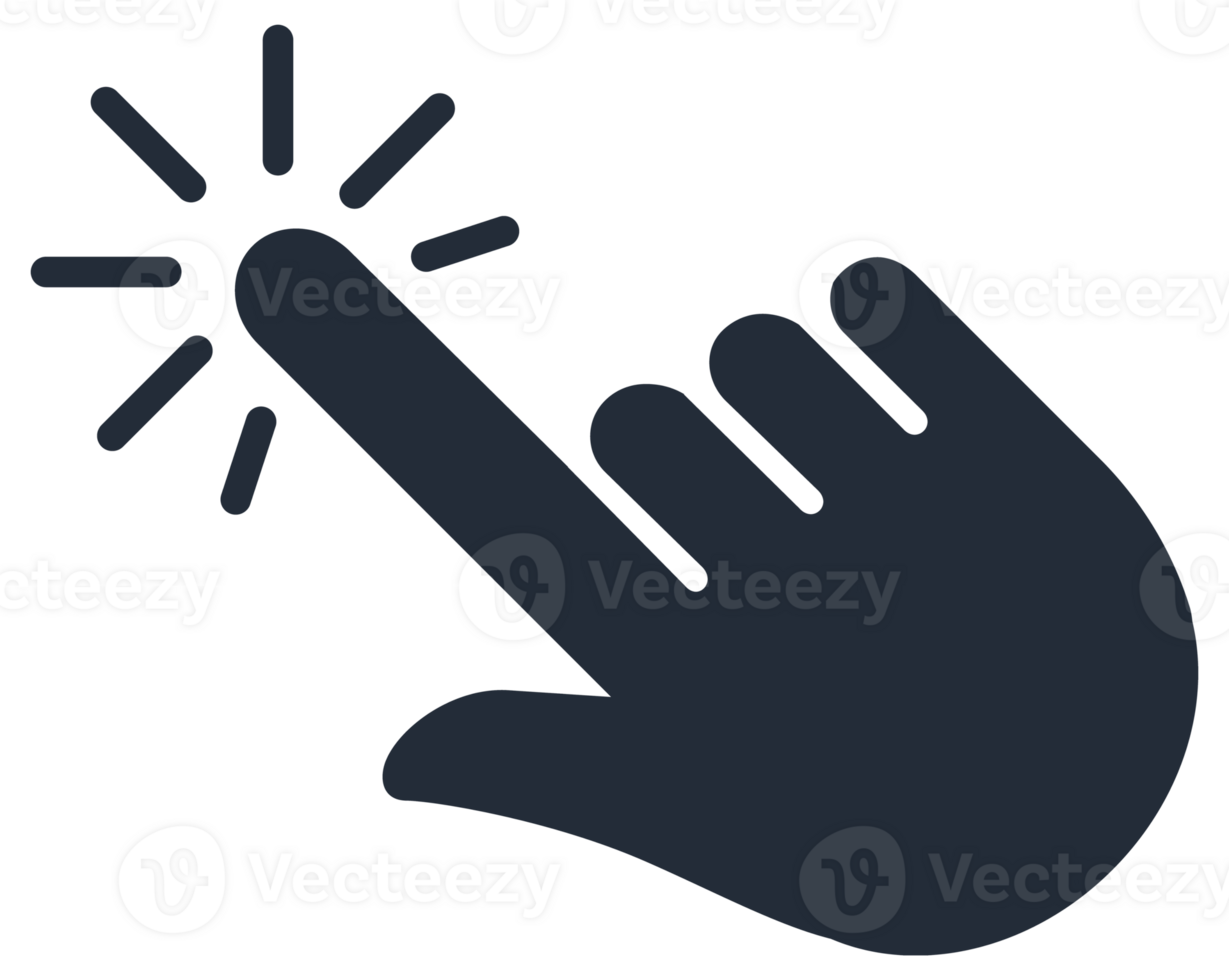 Mouse click cursor set. Pointer hand click. stock illustration. png