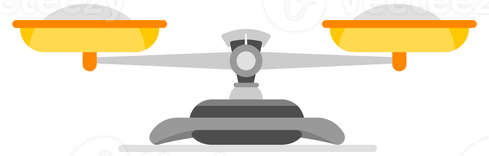 Classic balance scale with bowls in equilibrium, symbolizing justice, balance, and equality in legal and ethical matters png