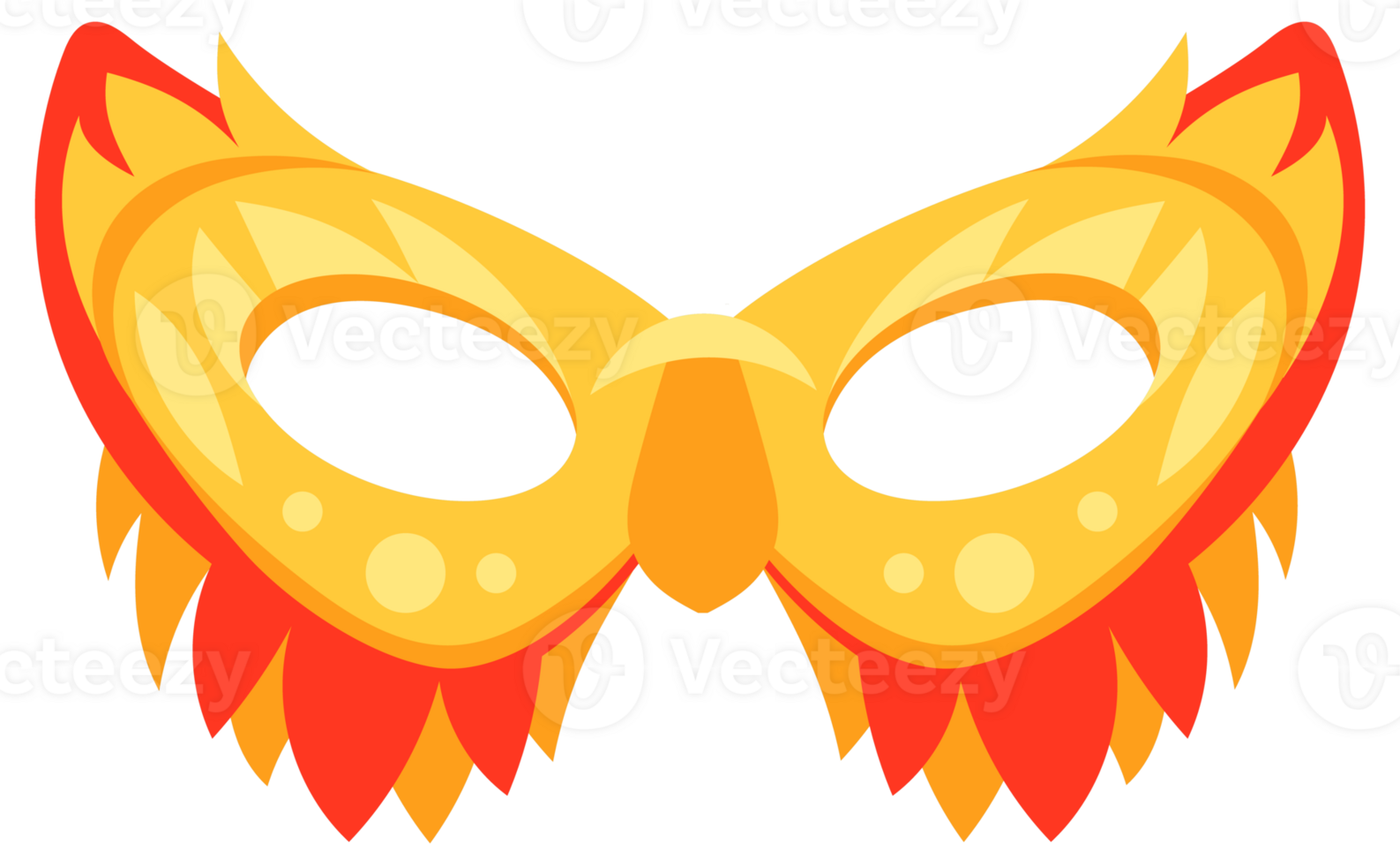 Carnival mask set. Masquerade colorful masks with feathers, flower png