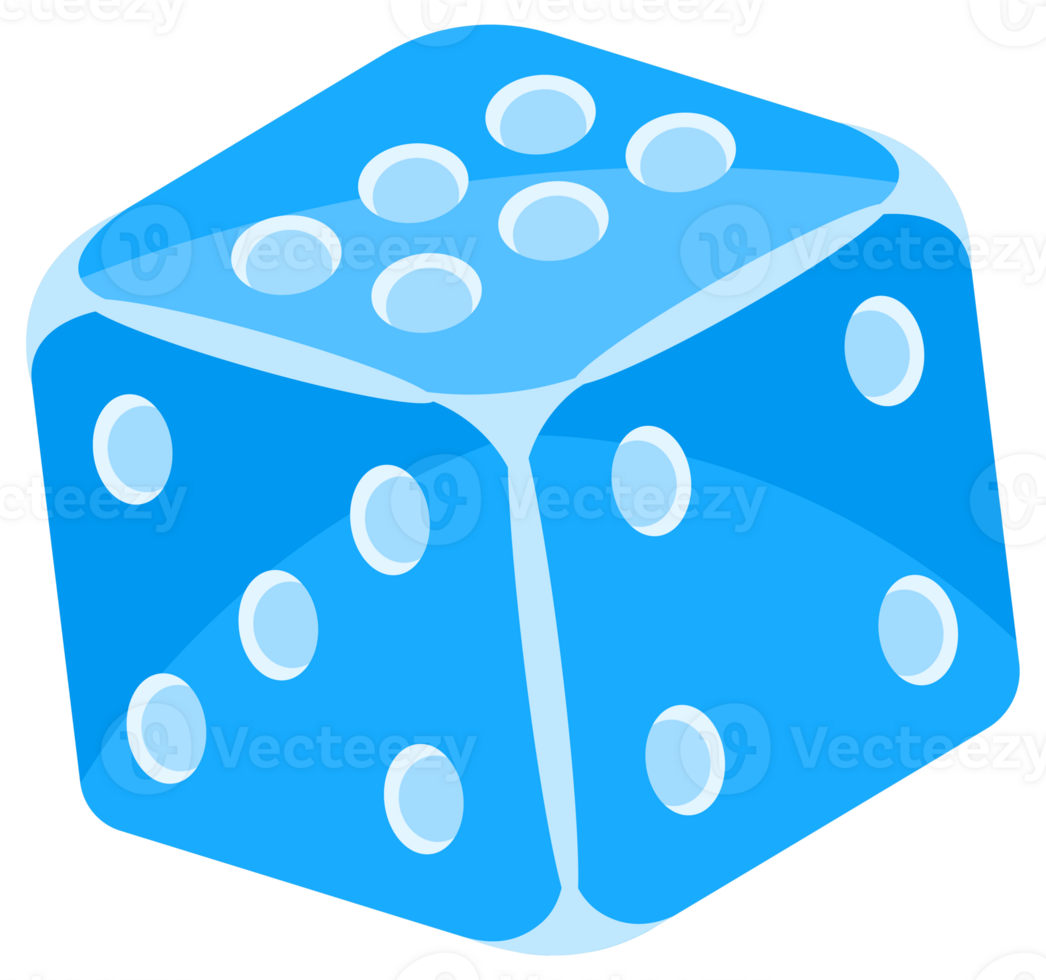 Six vibrant blue dice in motion, each showing different sides, evoke luck and chance in a casino setting. Symbolizing risk and excitement, they capture the thrill of games of probability png