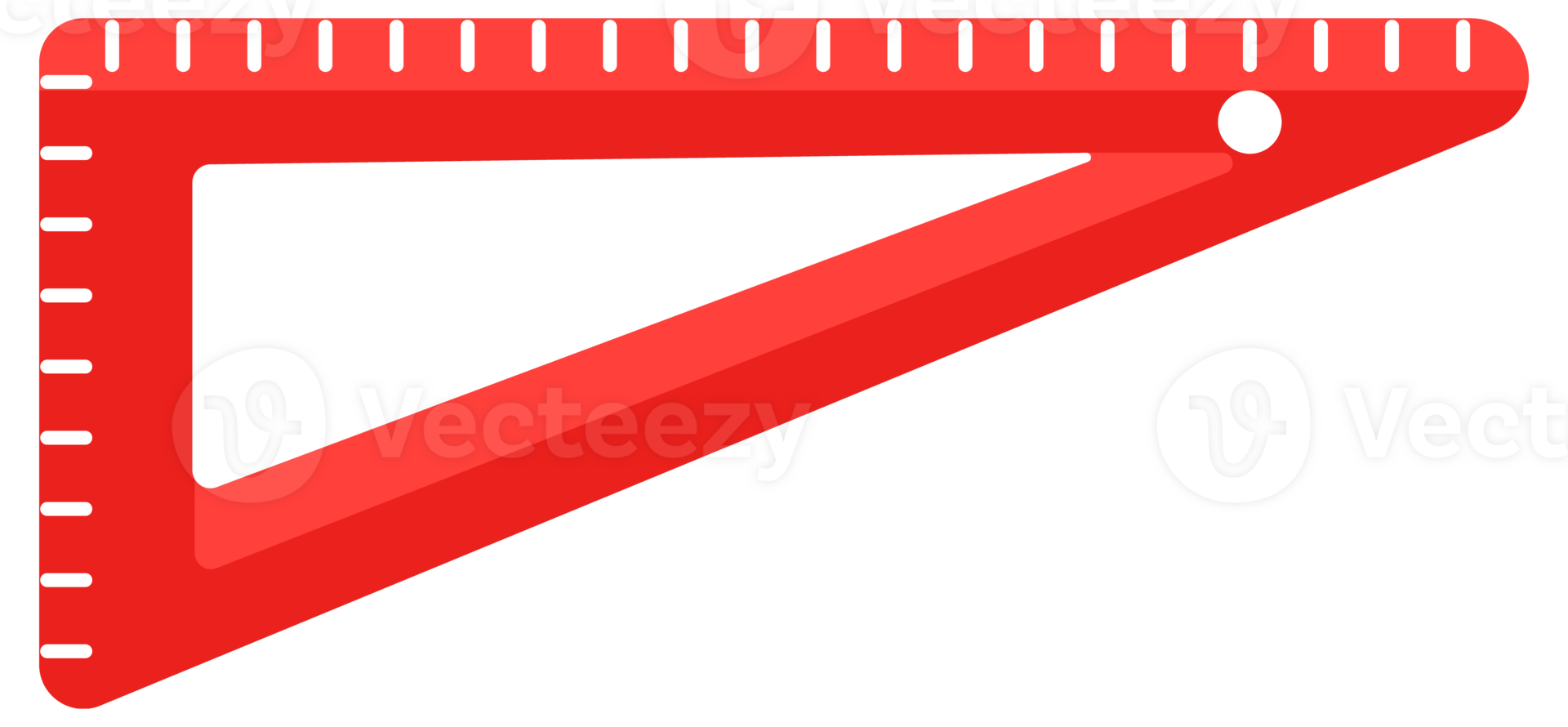 Ruler, Triangle Ruler, Protractor for School and Business. Illustration png