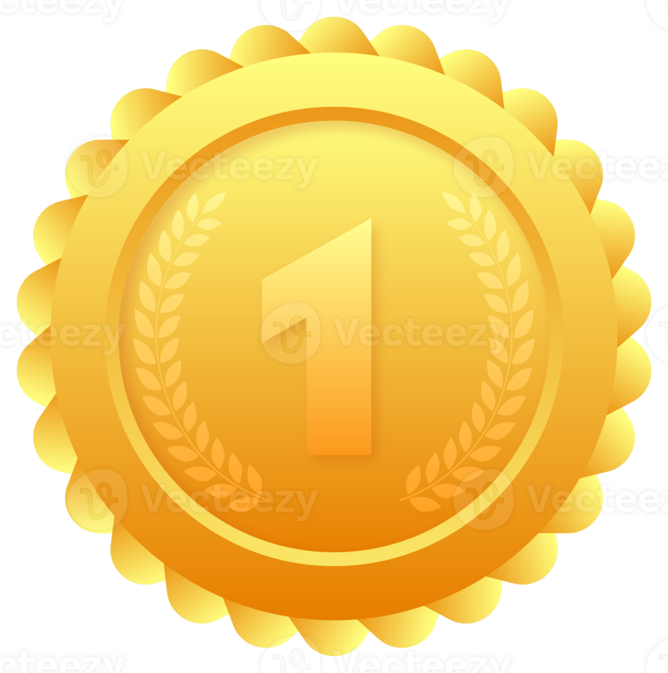 Winner medal. Award sign. Achievement badge. Golden stamp. Best choice badge. stock illustration png