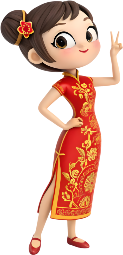 Cheerful New Year Clipart Featuring Adorable Girls in Festive Attire. . png