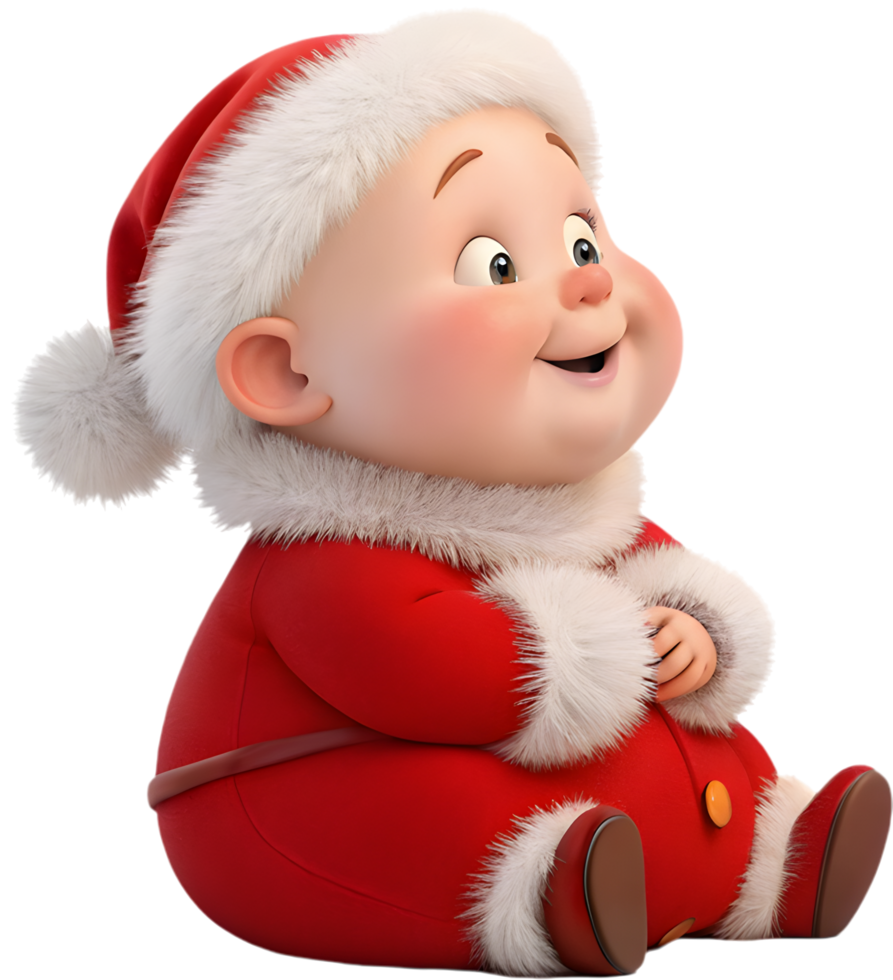 Endearing Baby Santa Spreading Holiday Cheer in Style. . png
