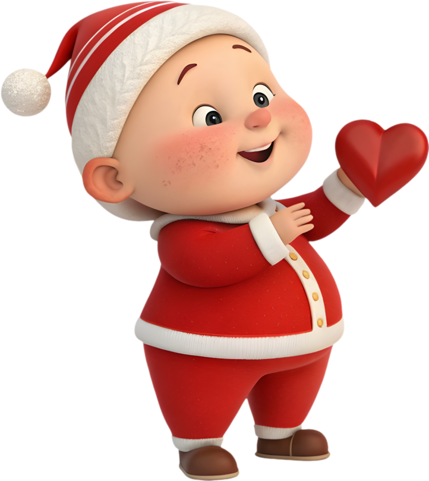 Festive Baby Santa Illustration to Enhance Christmas Decorations. . png