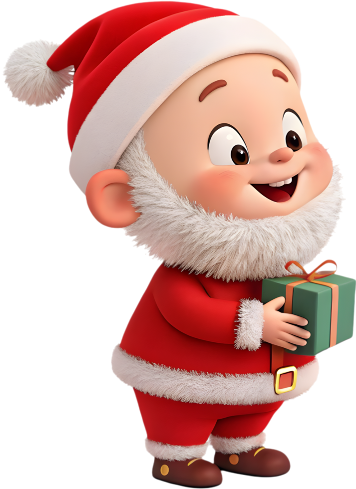 Adorable Baby Santa Spreading Joyful Christmas Moments. . png