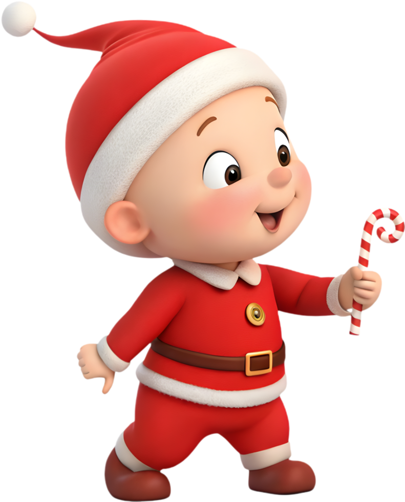 Charming Baby Santa Illustration to Brighten Your Holidays. . png
