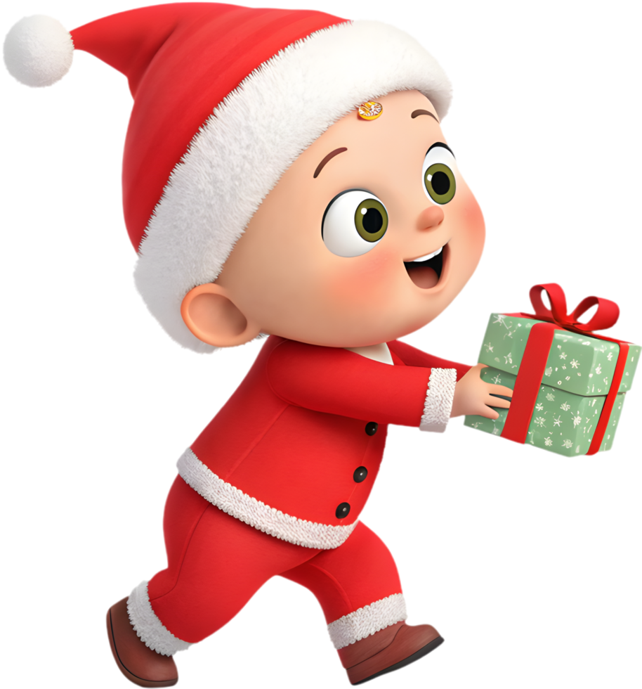 Delightful Baby Santa Spreading Joyful Christmas Moments. . png