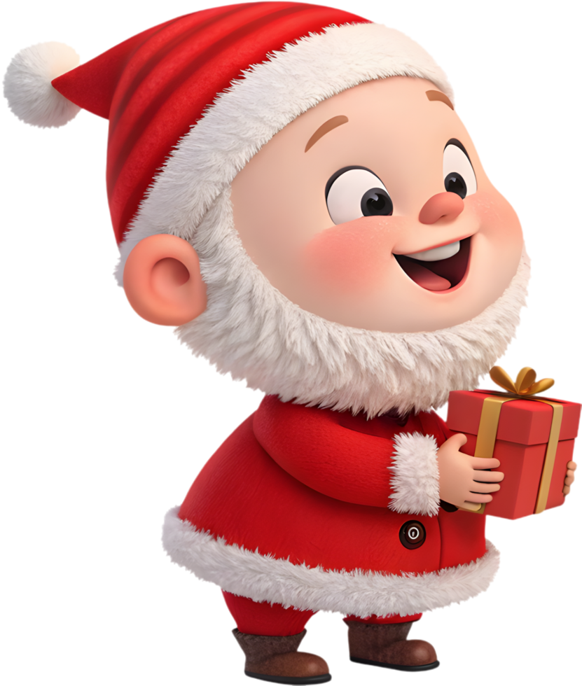 Playful Baby Santa Illustration to Enhance Your Christmas. . png