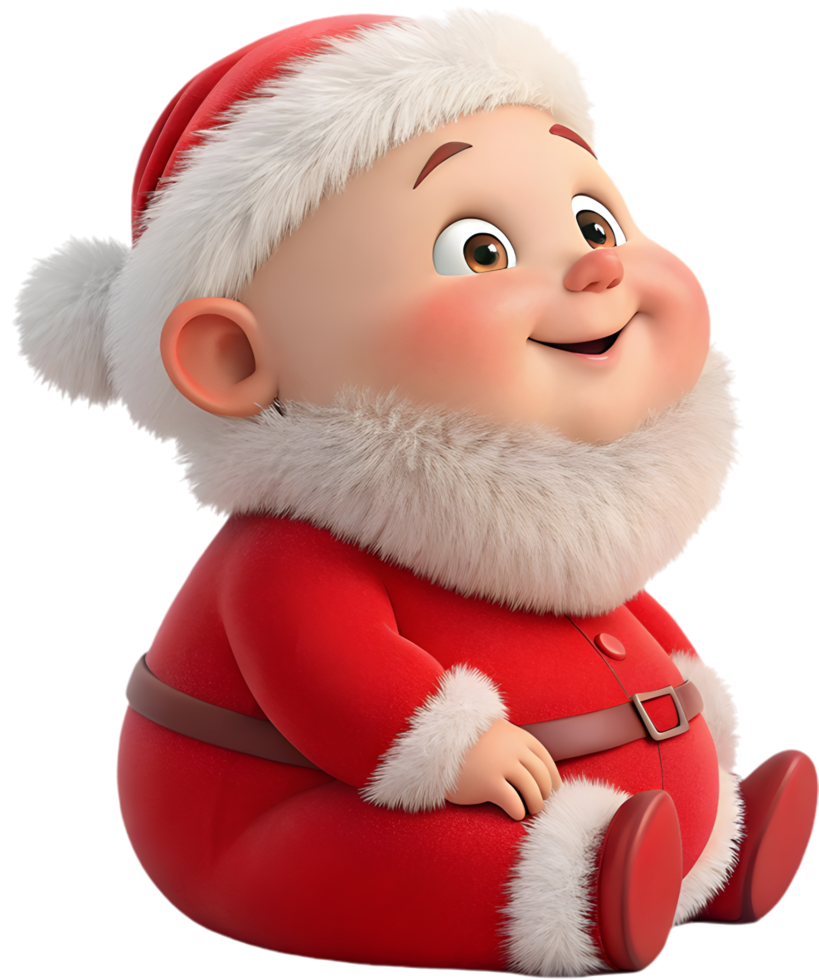 Playful Baby Santa Clipart for Your Holiday Decorations. . png