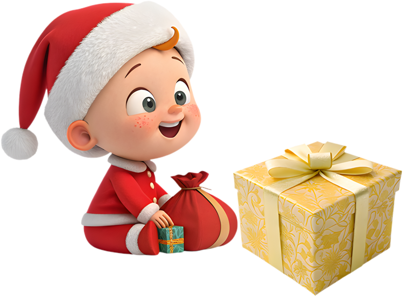 Charming Baby Santa Clipart for Seasonal Crafting Ideas. . png