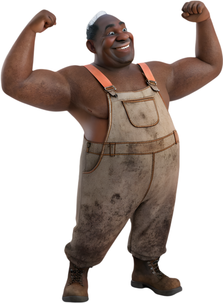 Celebrate Labor Day with Proud Male Worker Clipart. . png