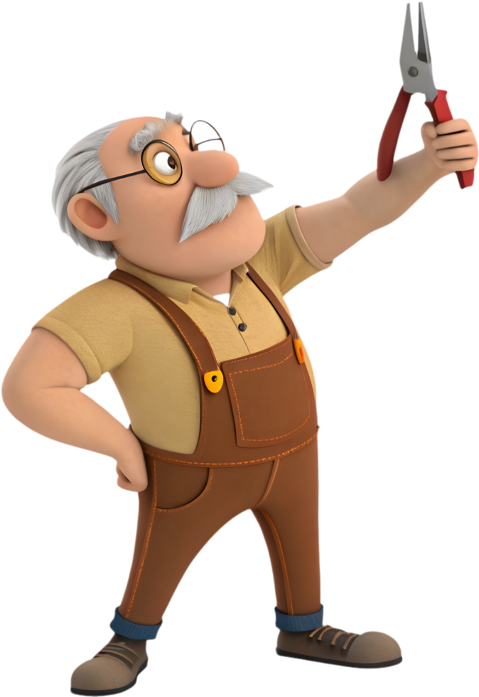 Labor Day Celebration Clipart Featuring Proud Worker. . png