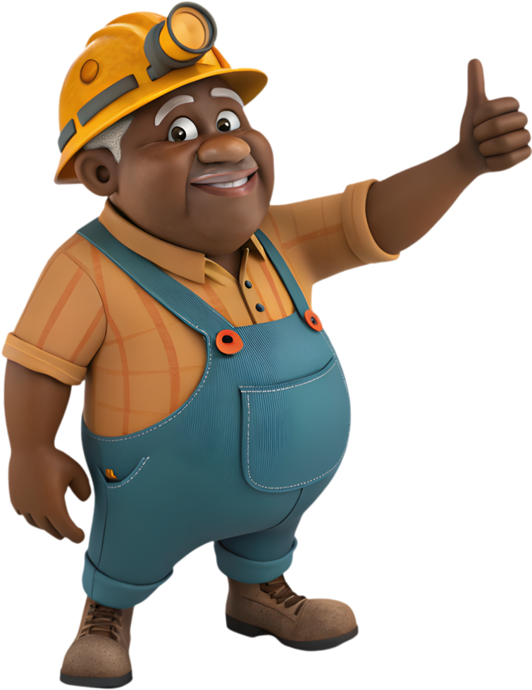 Proud Male Worker in Labor Day Celebration Clipart Design. . png