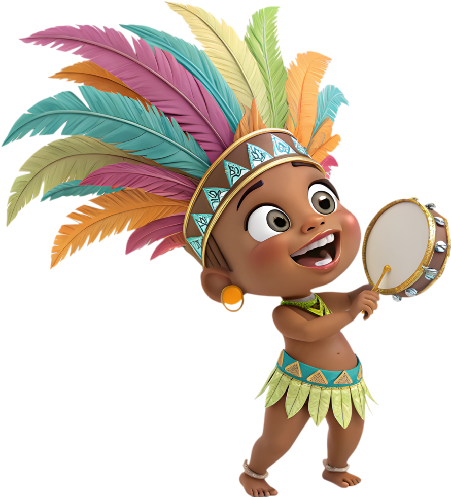 Baby Samba Queens with Festive Rio Carnival Attire. . png