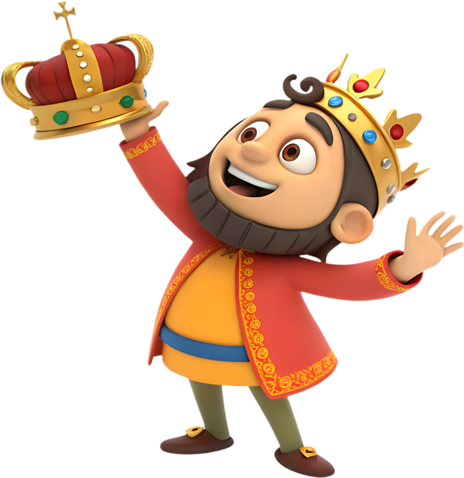 Charming King Momo in Colorful Rio Carnival Parade. . png