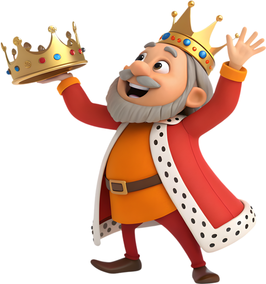 King Momo Posing Happily at Rio Carnival Festival. . png