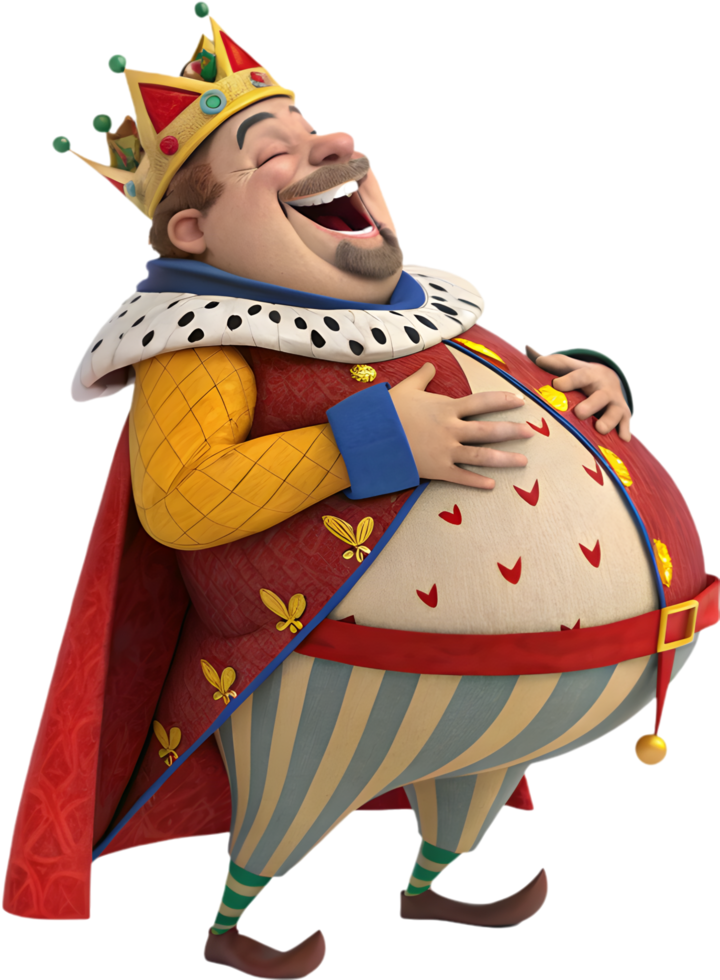King Momo in Rio Carnival Attire Clipart Design. . png
