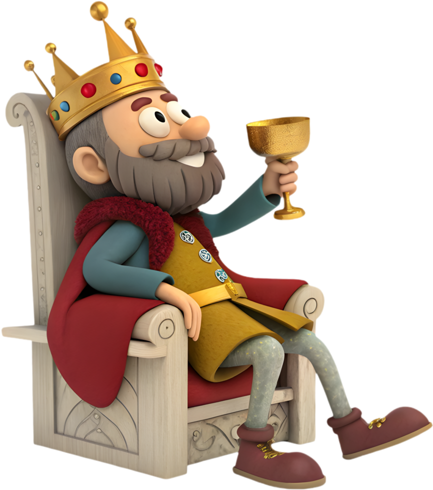 Charming King Momo in Colorful Rio Carnival Clipart. . png