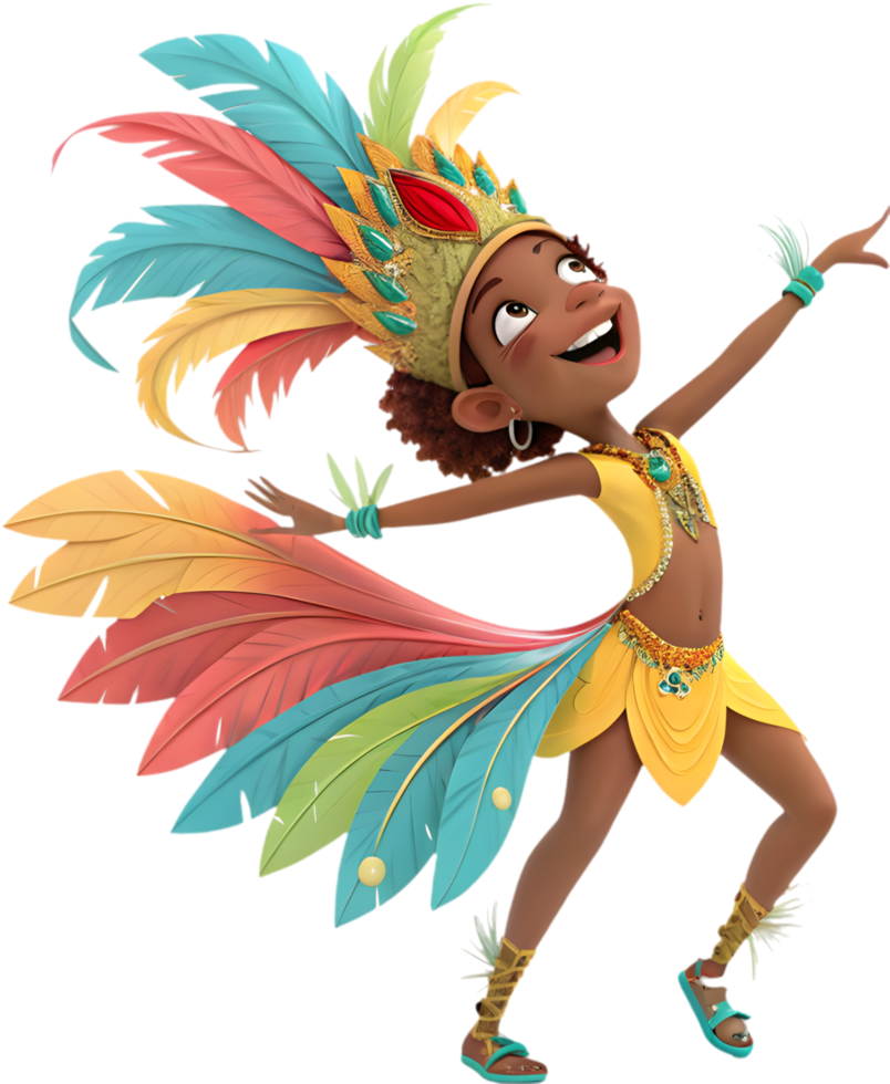 Samba Queens Dancing Joyfully at Rio Carnival Clipart. . png