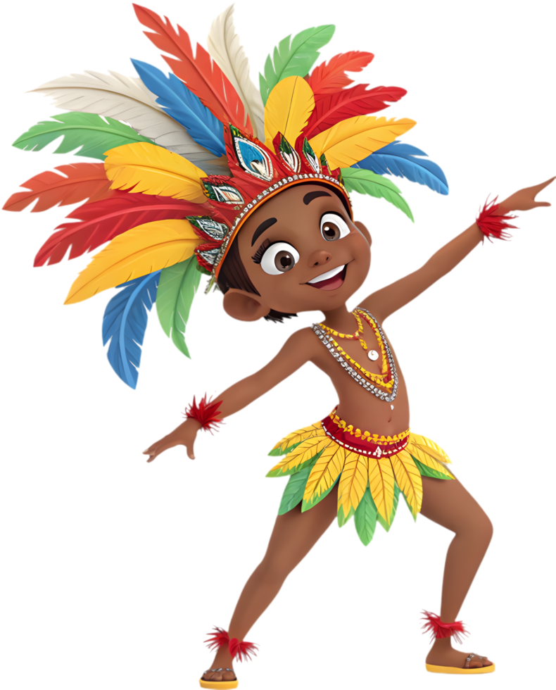 Charming Malandro Posing for Rio Carnival Festival Clipart. . png