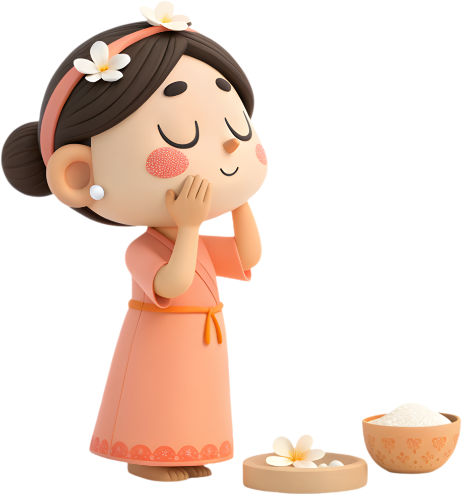 Songkran Thai New Year festival with happy girls. . png