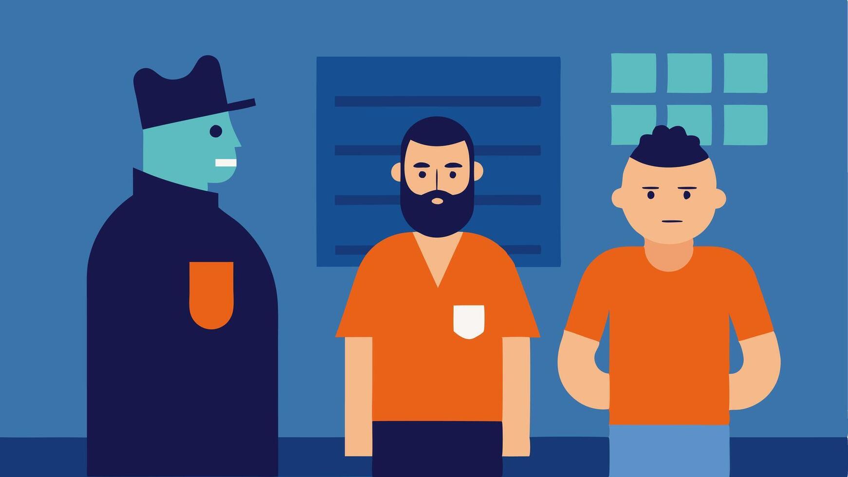 These descriptions can be used to create simple effective illustrations that depict the scene of an arrest.. vector