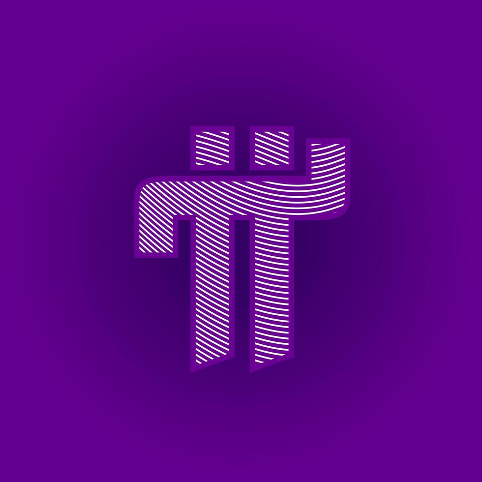 Pi Network. Pi icons. Pi Network logo design illustration. Trendy and modern Crypto currency pi symbol for logos, icons, templates, websites, and apps vector