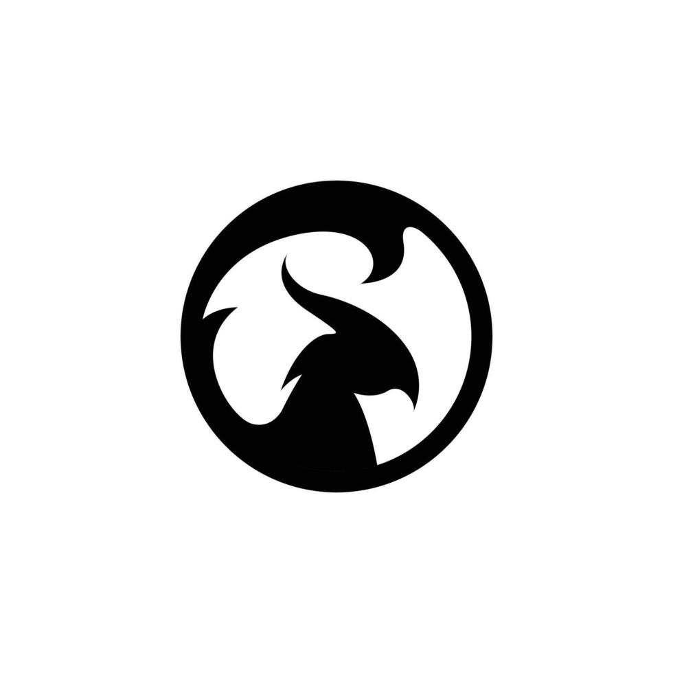 Abstract phoenix logo design template. vector