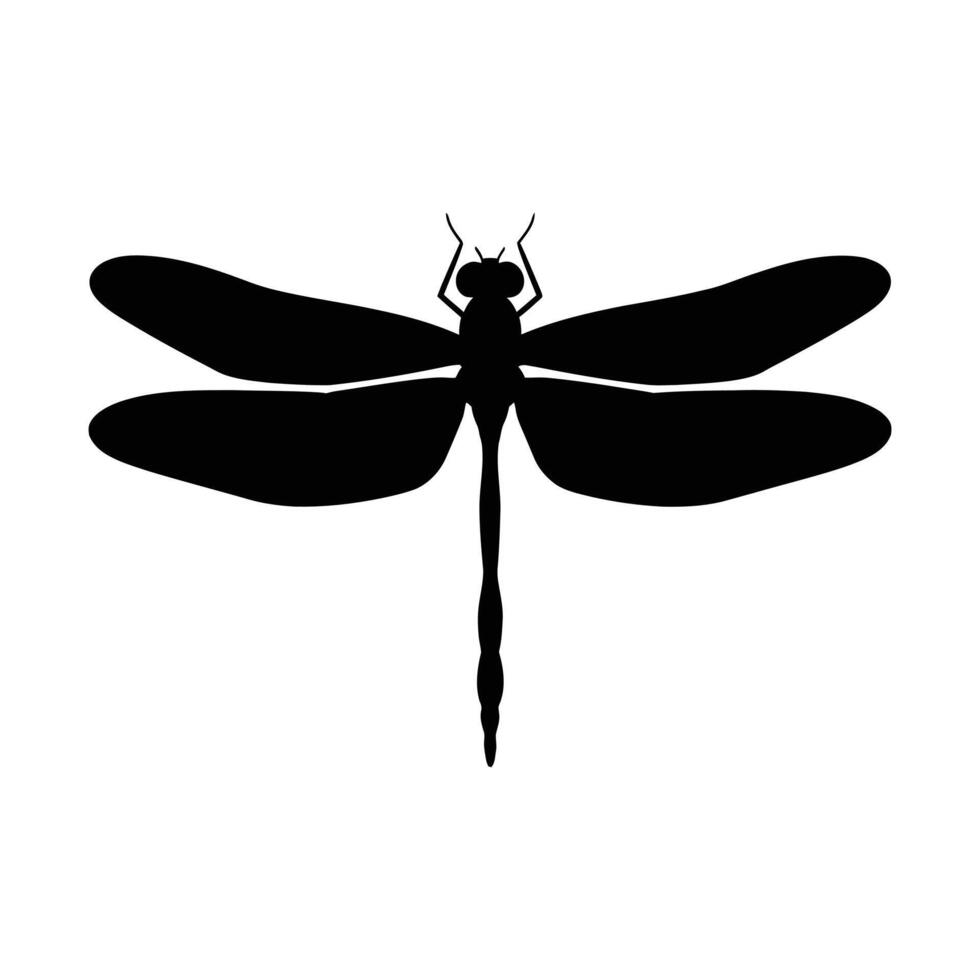 High Quality Dragonfly Clipart with Spread Wings vector
