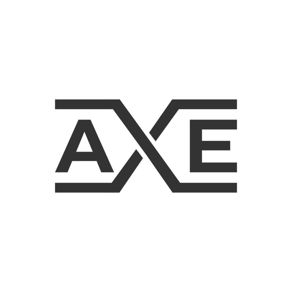 Initials AXE letter typography logo vector