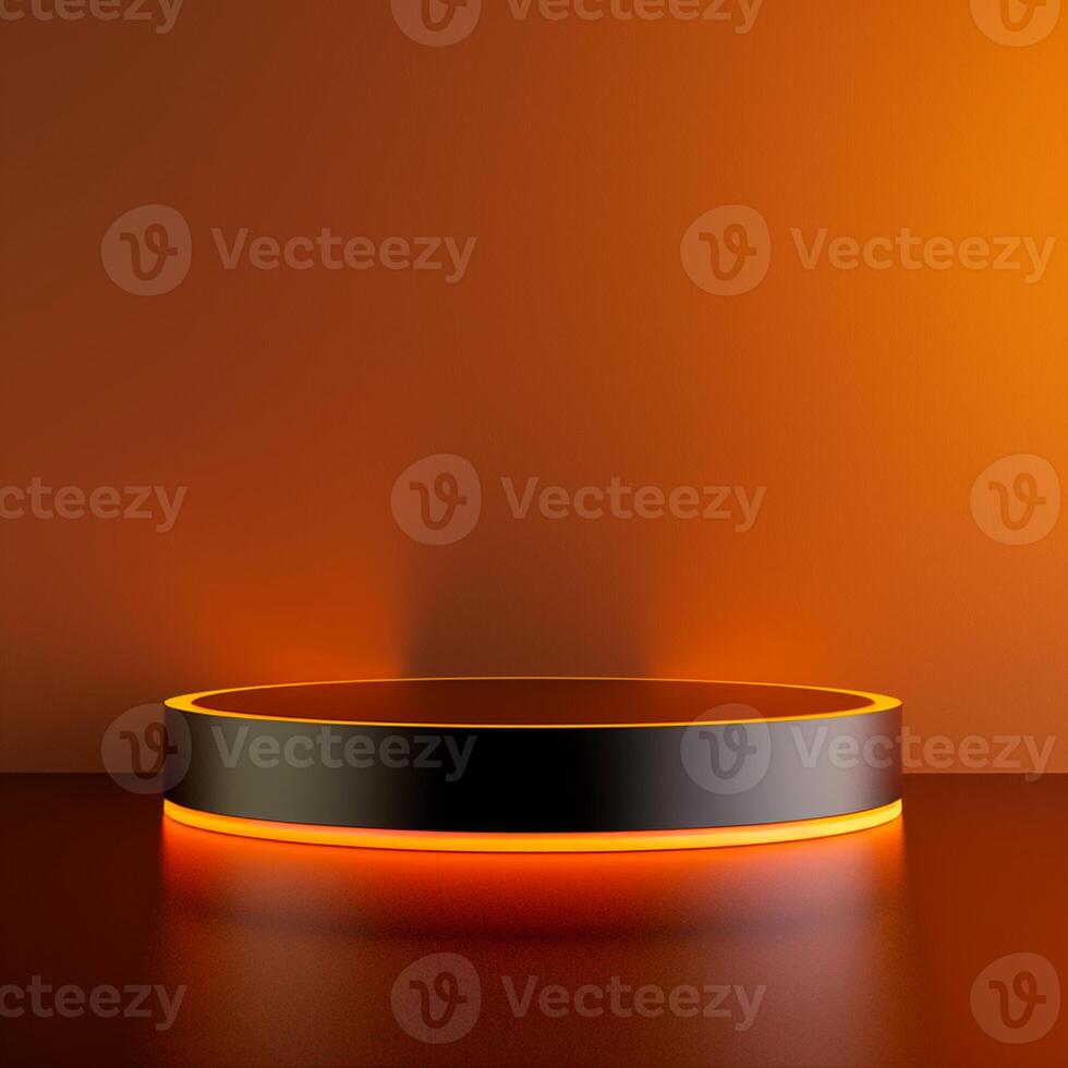 Podium for photography product to make you product design product podium with neon lights photo