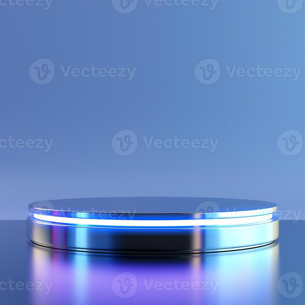 Podium for photography product to make you product design product podium with neon lights photo