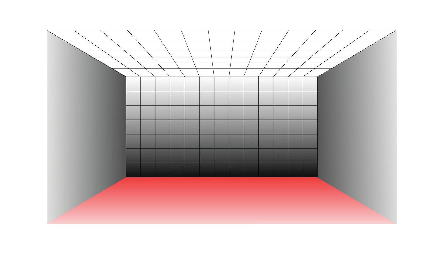 Empty room interior. 3D rendering white background. vector