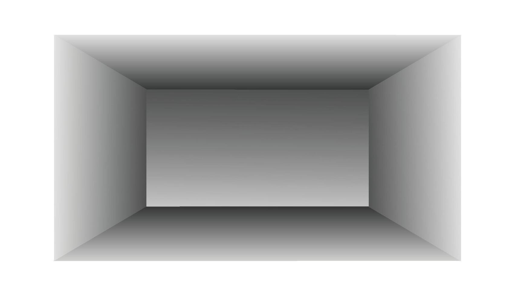 White empty room interior. 3D rendering white background illustration. vector