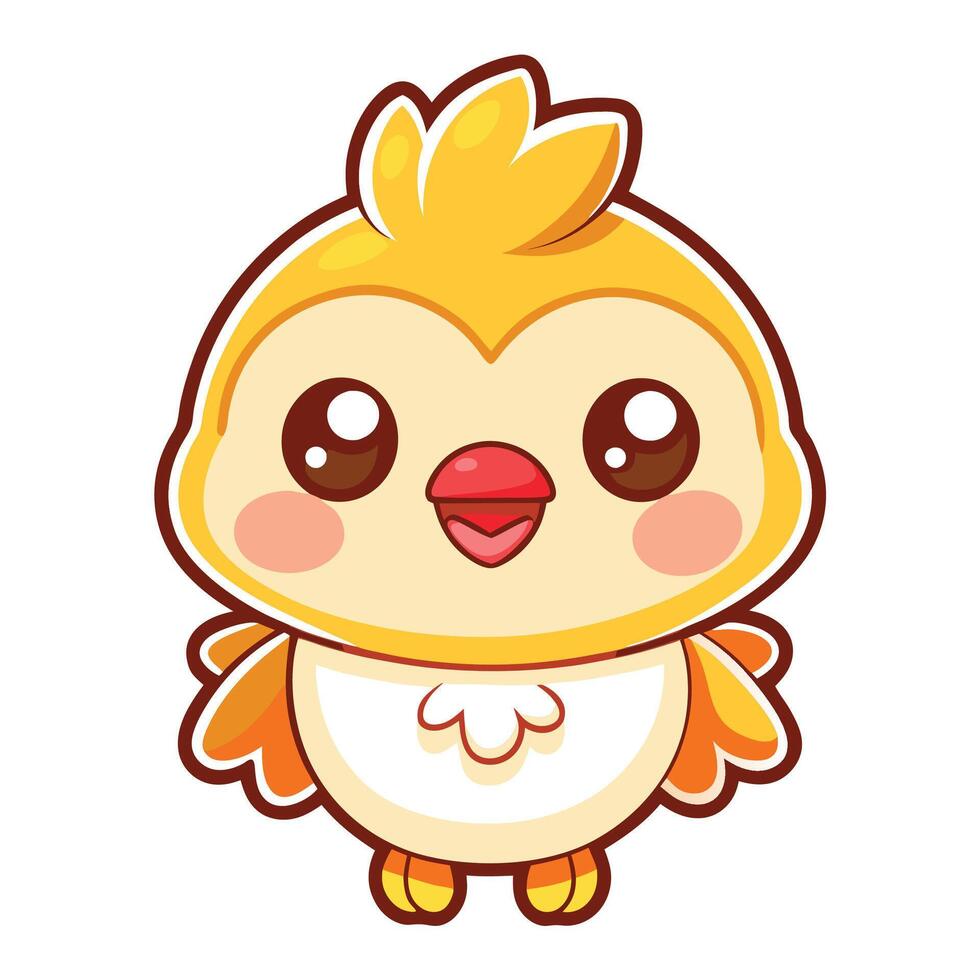 a cartoon bird with a big smile vector