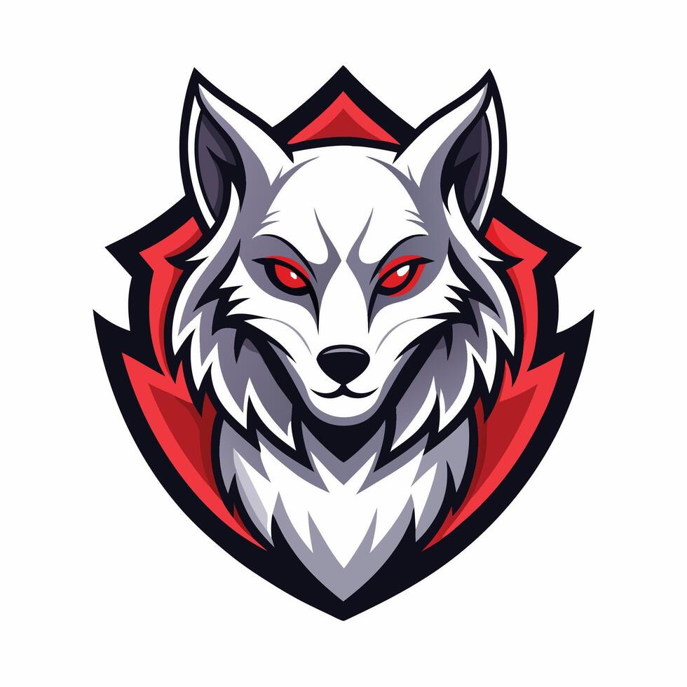 the wolf head of a team mascot vector