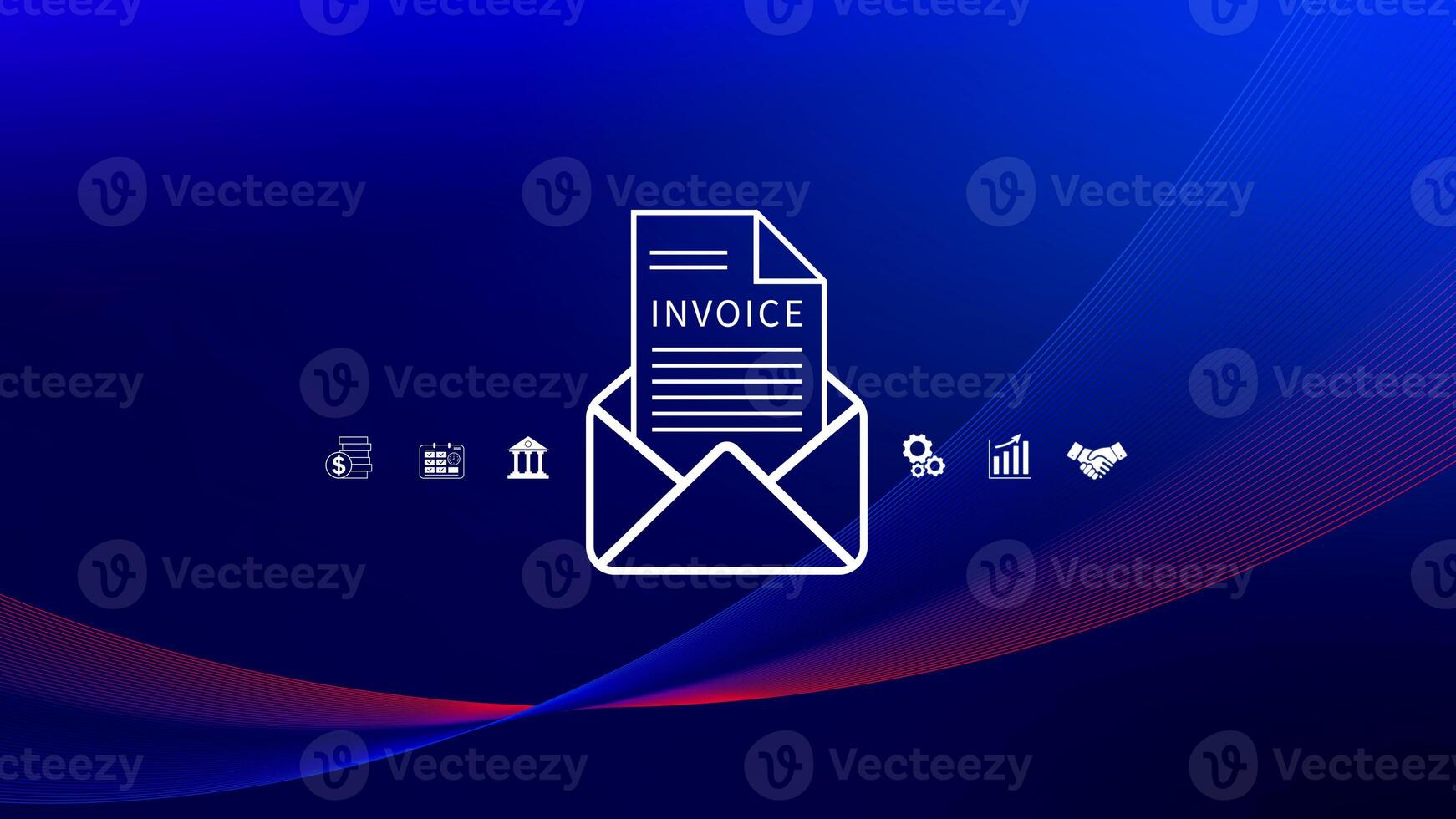 Invoice and online digital statements concept, Financial report and bank management with online payment concept E.invoice invoice. photo