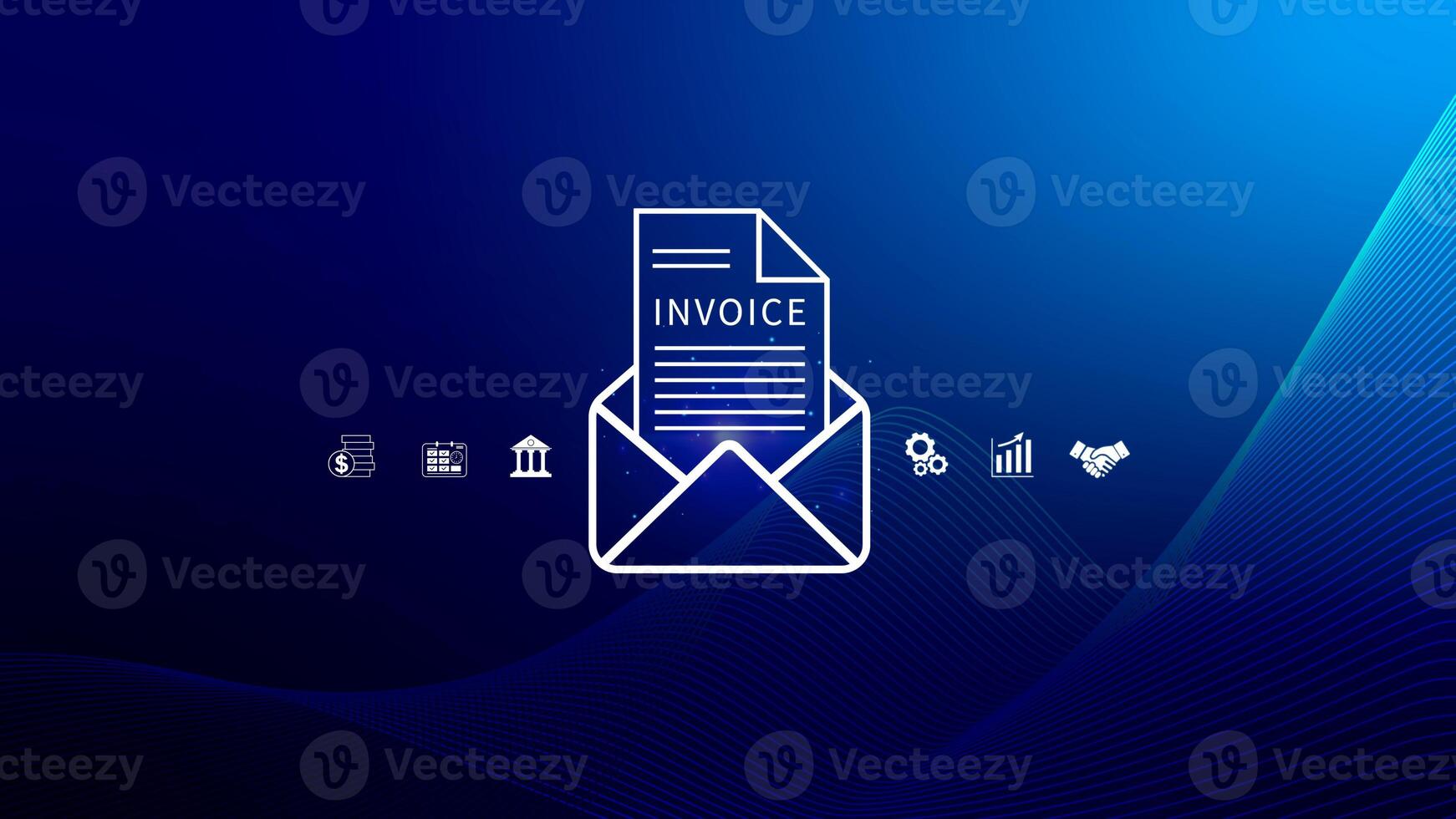 Invoice and online digital statements concept, Financial report and bank management with online payment concept E.invoice invoice. photo