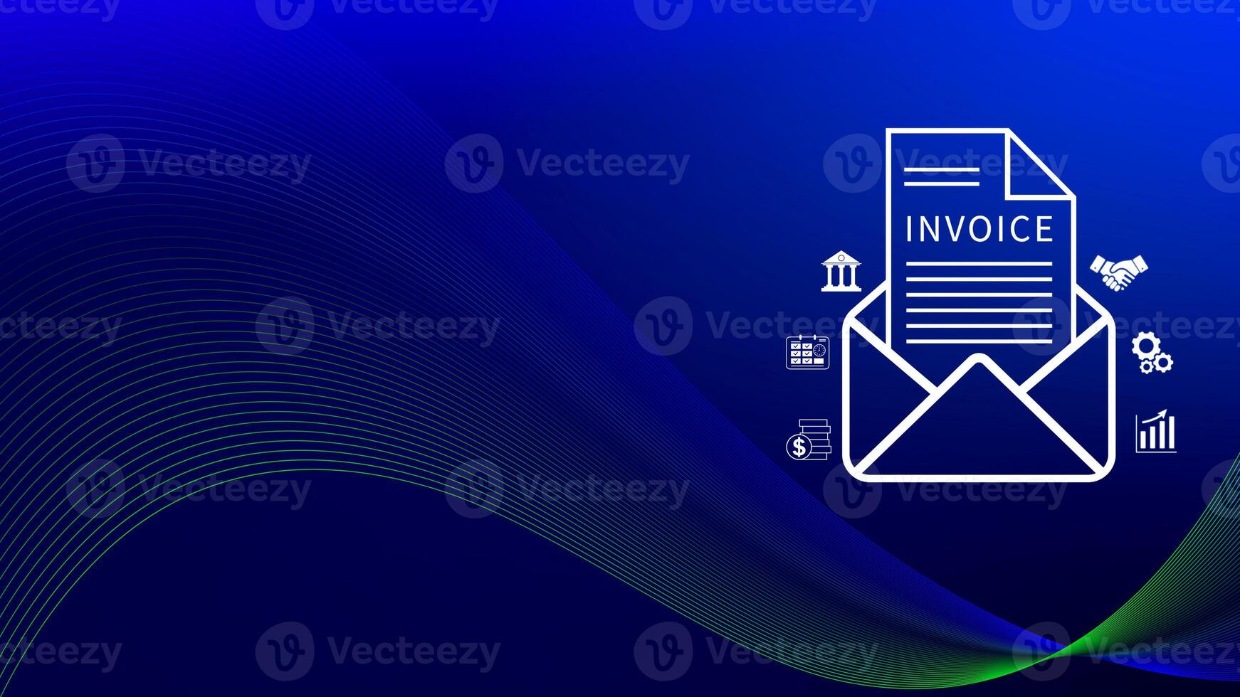 Invoice and online digital statements concept, Financial report and bank management with online payment concept E.invoice invoice. photo