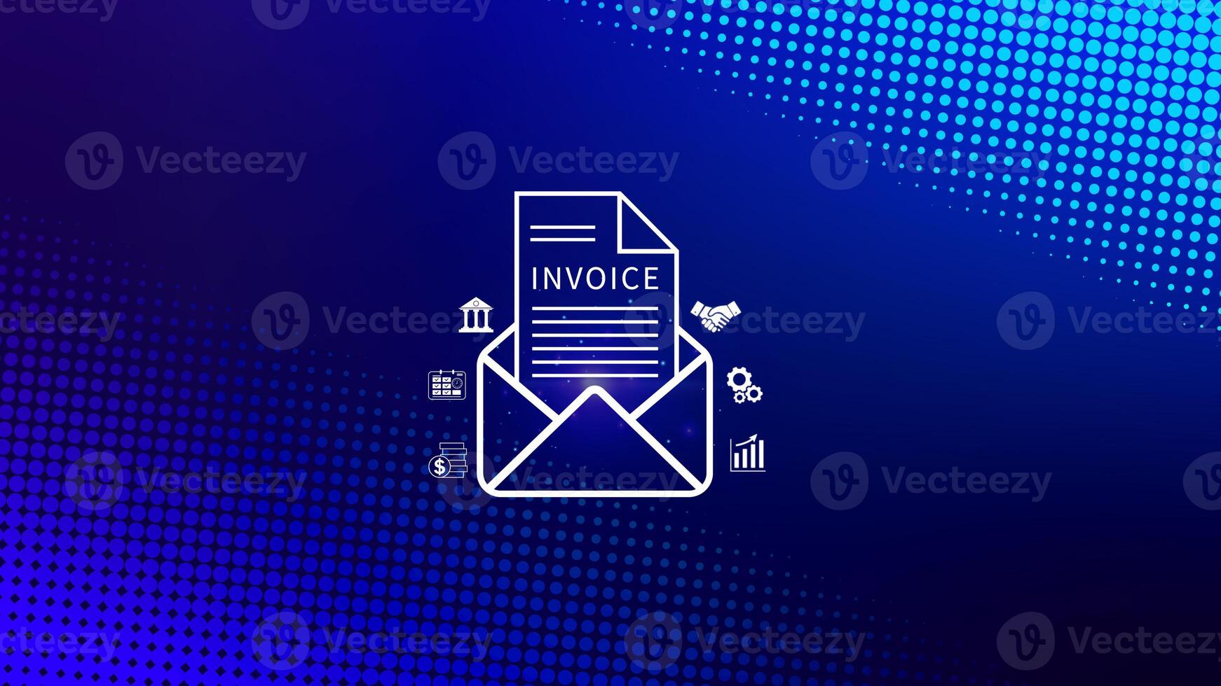 Invoice and online digital statements concept, Financial report and bank management with online payment concept E.invoice invoice. photo