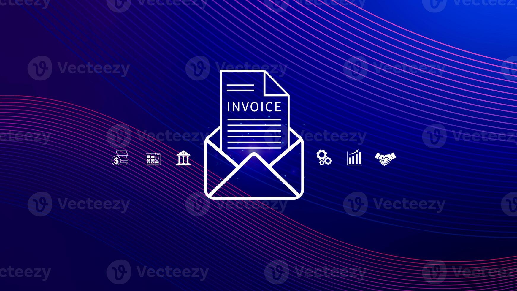 Invoice and online digital statements concept, Financial report and bank management with online payment concept E.invoice invoice. photo